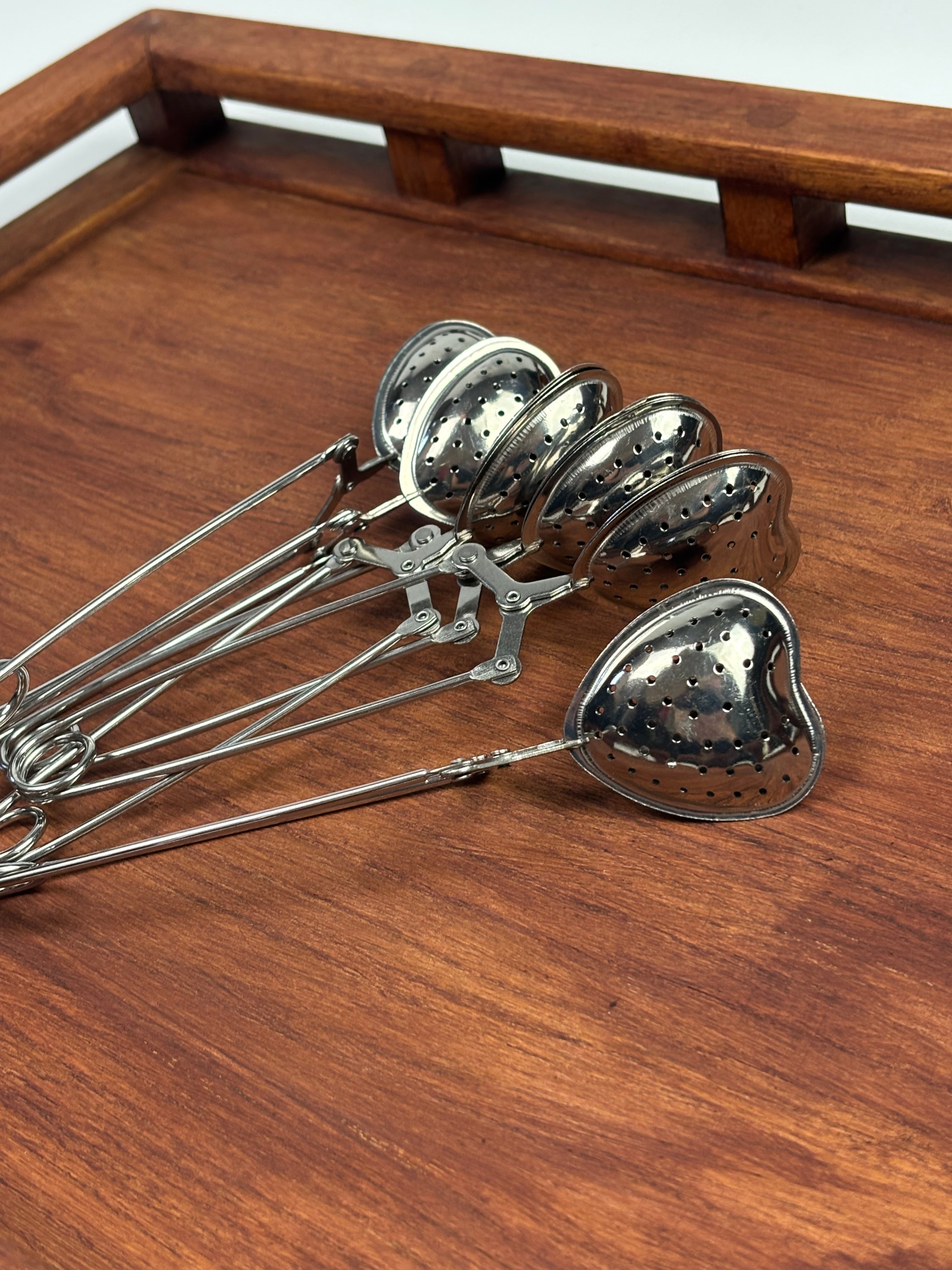 Heart-Shaped Tea Strainer Set – Stainless Steel (Set of 7)