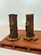 Rustic Natural Wood Bookends (Set of 2)
