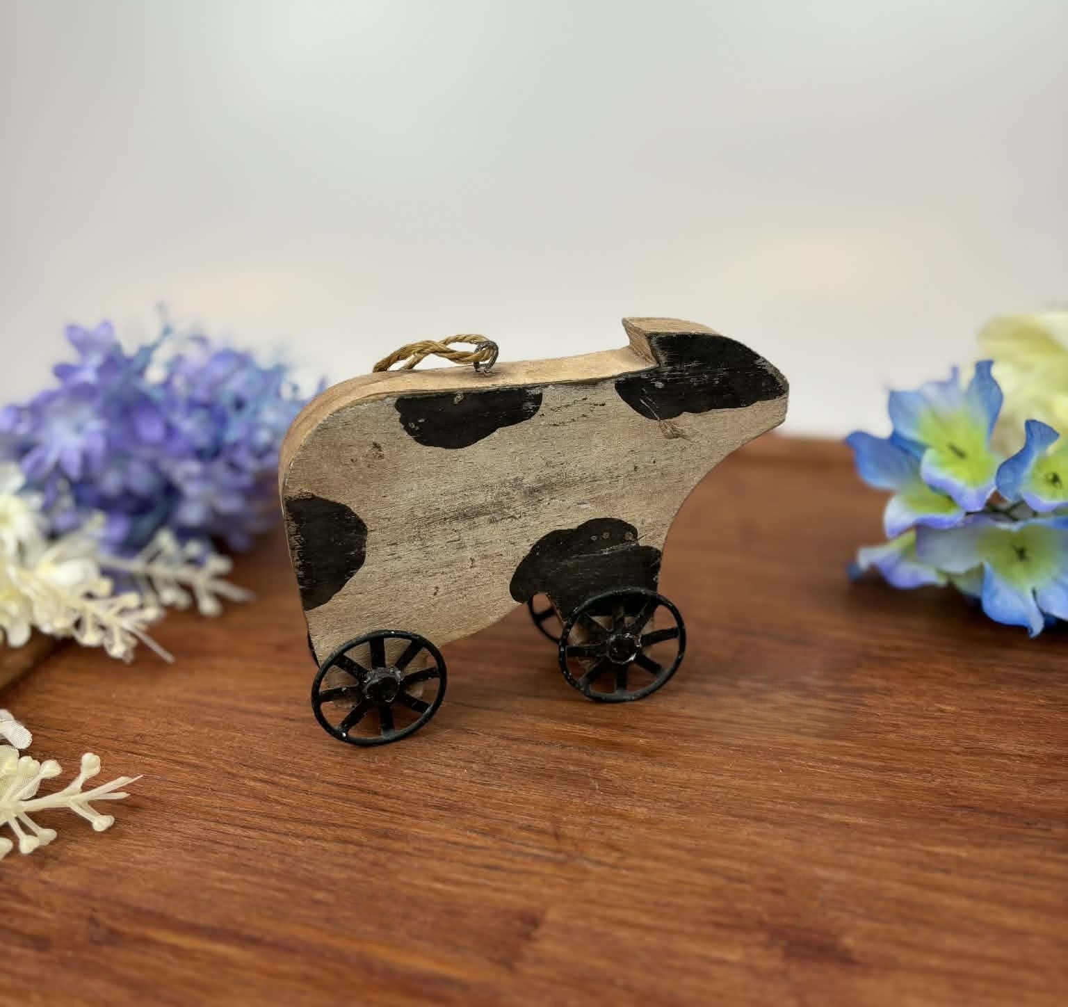 Rustic Cow Wood Hanging Decor