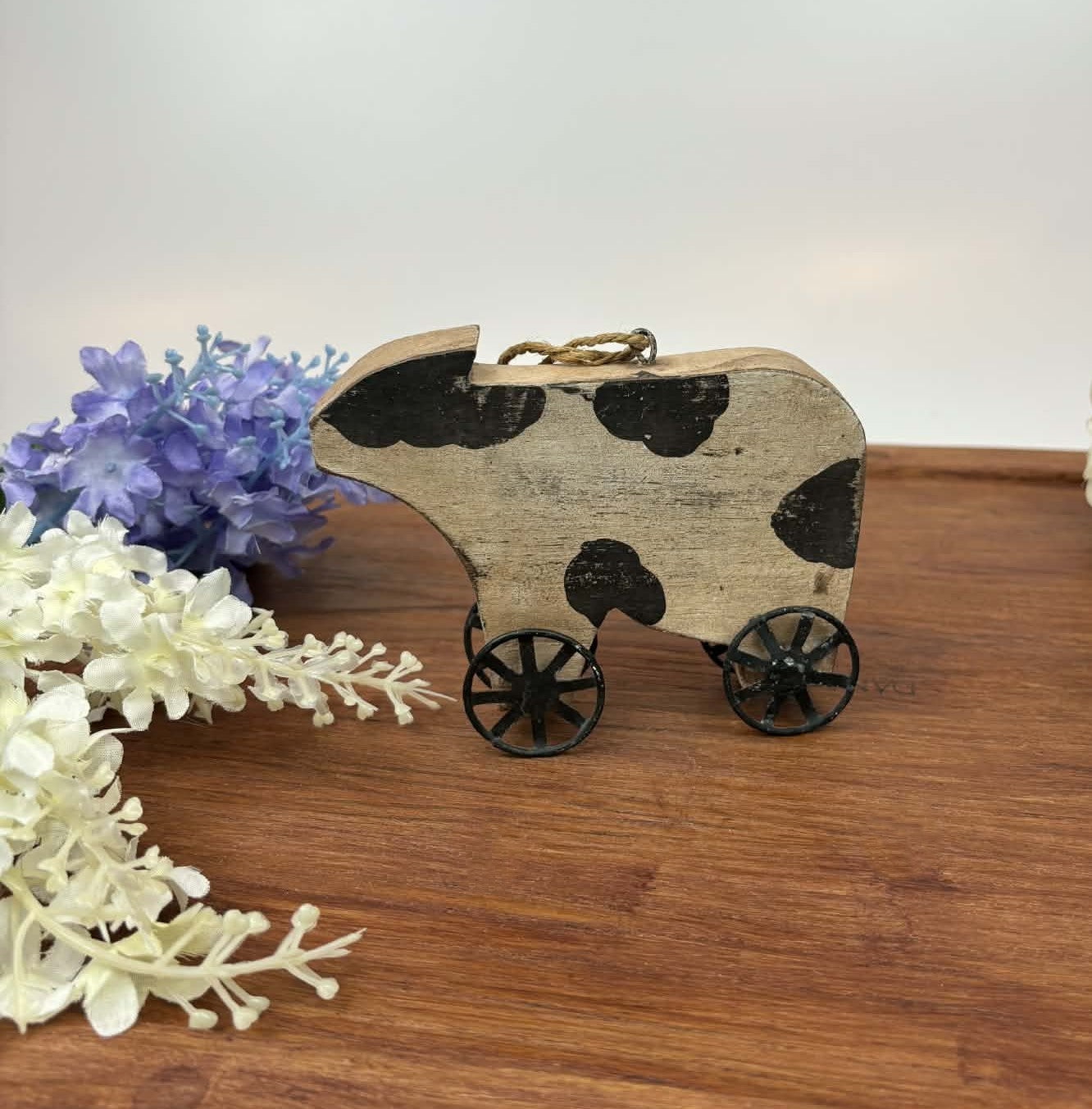Rustic Cow Wood Hanging Decor