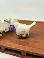 Hand-Painted Floral Bird Figurine
