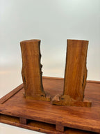 Rustic Natural Wood Bookends (Set of 2)