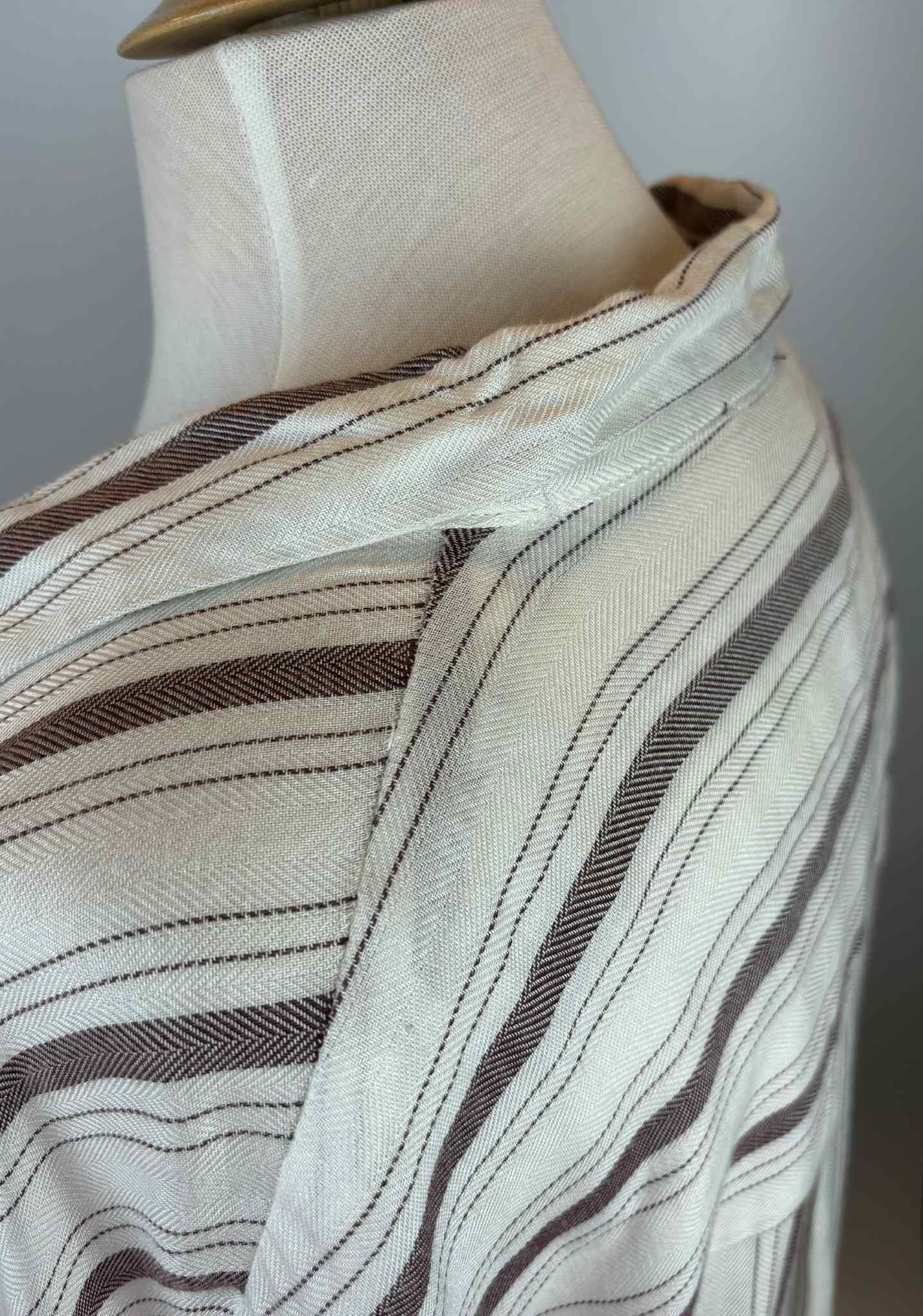 Perch by Blu-Pepper Striped Button-Front Blouse – 2XL