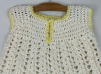 Hand-Crocheted Yellow & White Dress – Toddler Est. 2T-3T