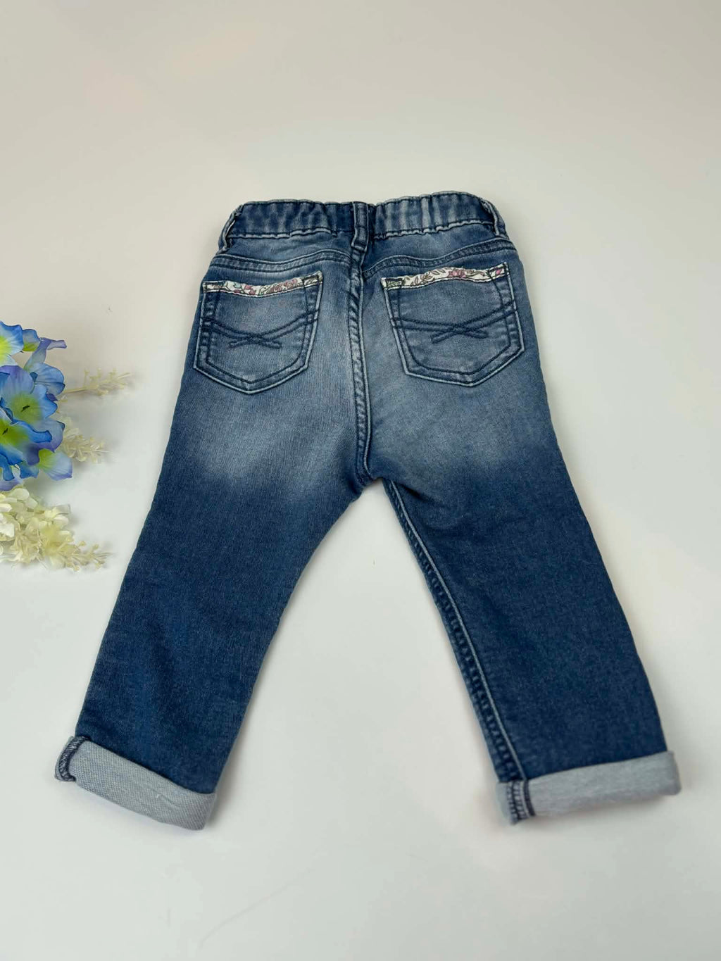 Baby Gap Floral Detail Denim Jeans – Toddler/Children’s
