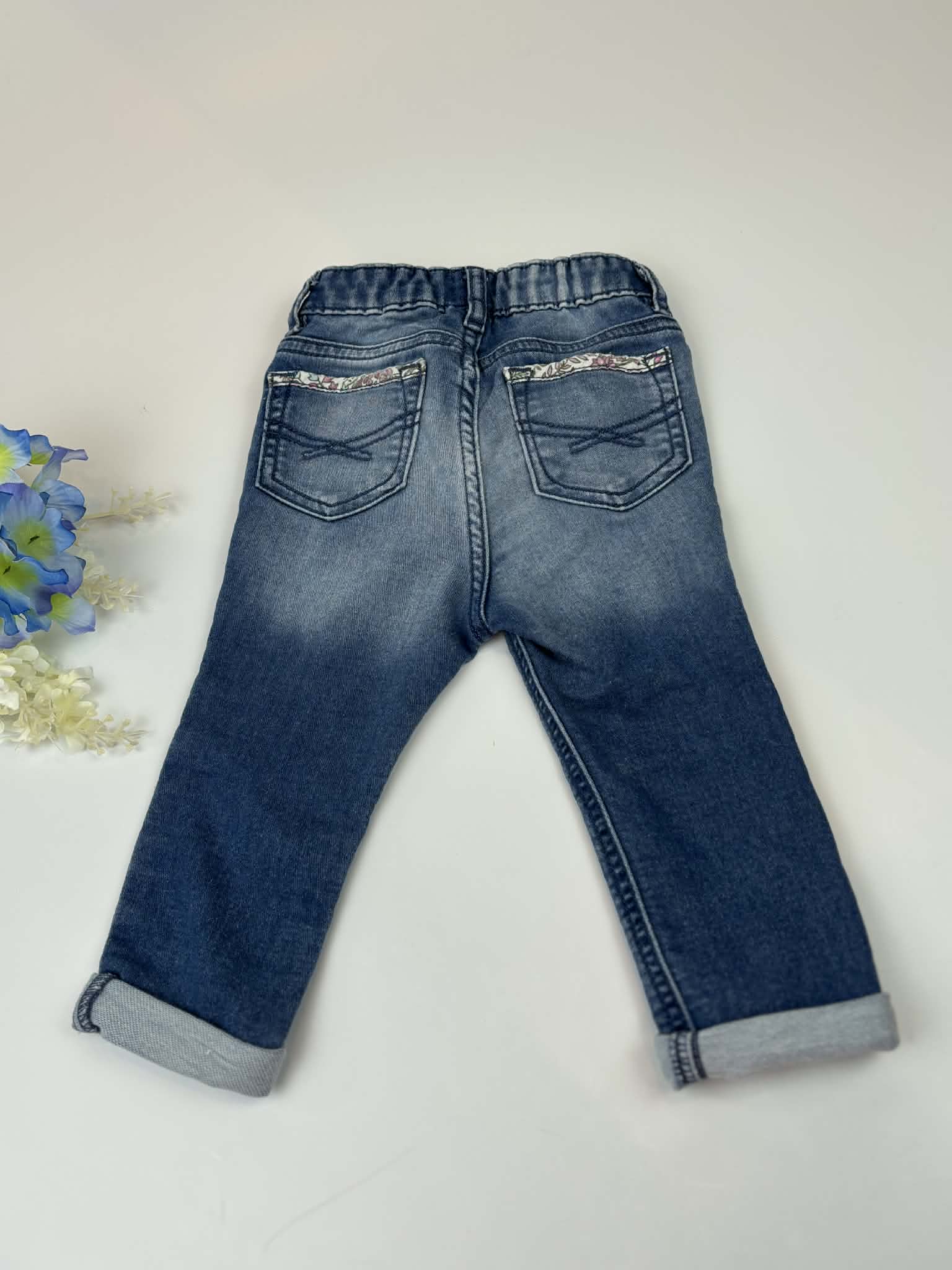 Baby Gap Floral Detail Denim Jeans – Toddler/Children’s