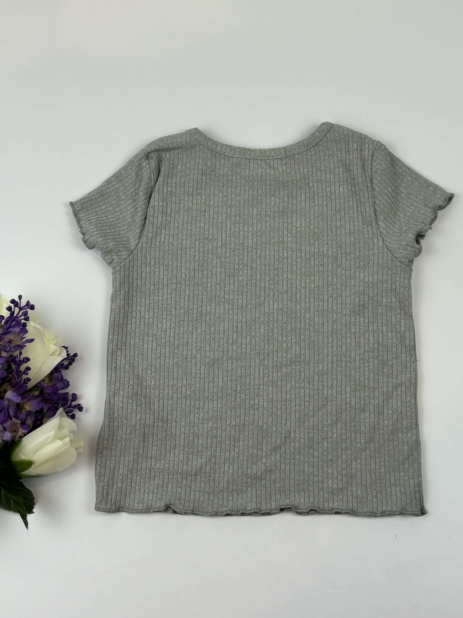 Derek Heart Butterfly Ribbed Top – 2T