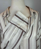 Perch by Blu-Pepper Striped Button-Front Blouse – 2XL