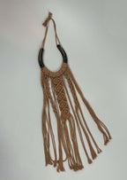 Western Macramé Horseshoe Wall Hanging
