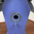 Hand-Painted Purple Wooden Birdhouse