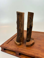 Rustic Natural Wood Bookends (Set of 2)