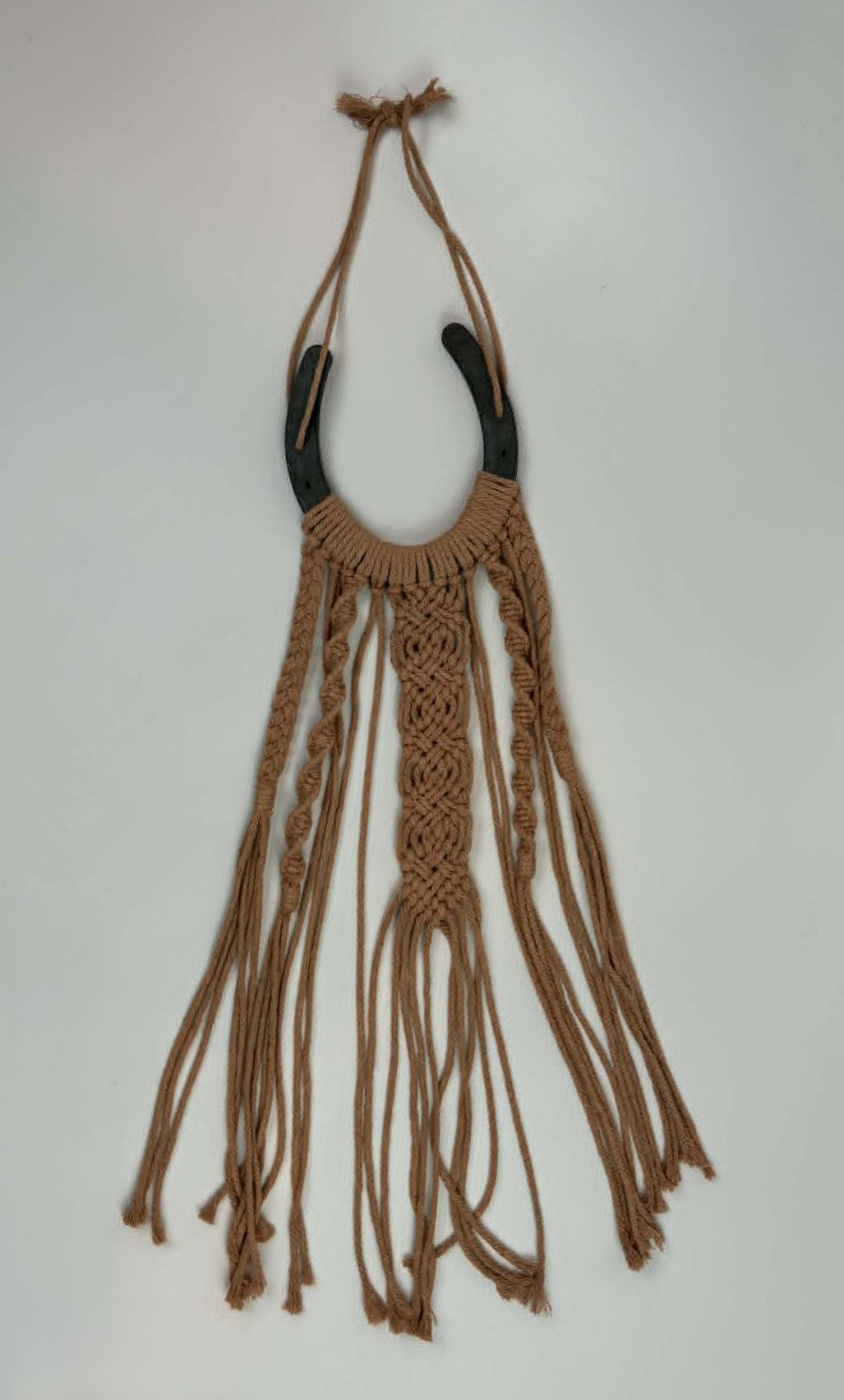 Western Macramé Horseshoe Wall Hanging