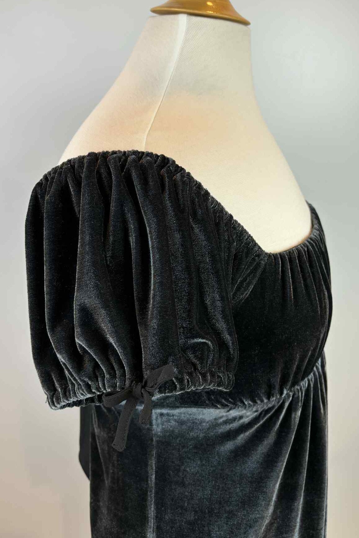 Urban Outfitters Velvet Off-Shoulder Dress — Size Small Petite