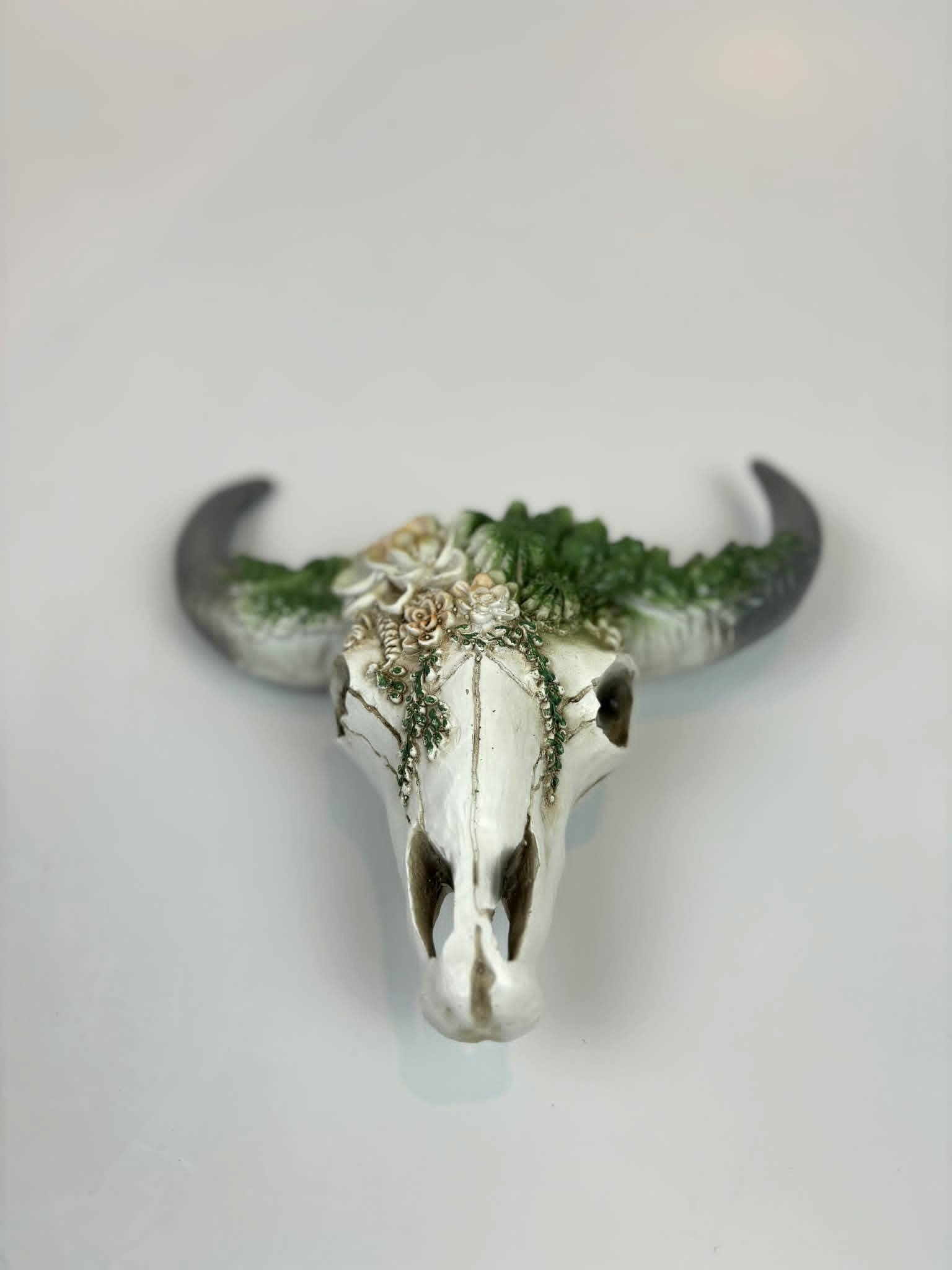 Floral Western Bull Skull Wall Decor- Small!
