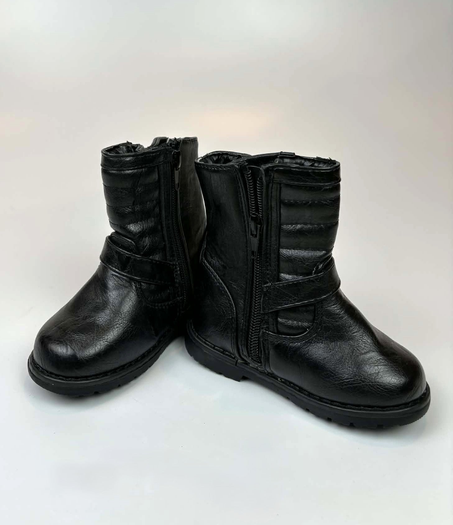 Soft Cheetah-Lined Girls Black Boots - 22/5 Toddlers🖤🐆