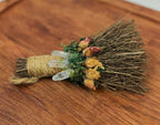 Rustic Floral Hanging Bundle with Crystals