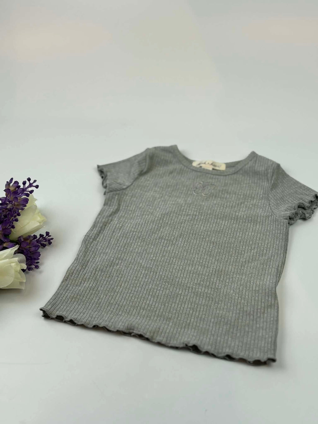 Derek Heart Butterfly Ribbed Top – 2T