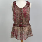 Silk Sleeveless Boho Tunic – Size L