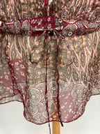 Silk Sleeveless Boho Tunic – Size L