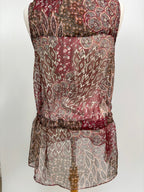 Silk Sleeveless Boho Tunic – Size L