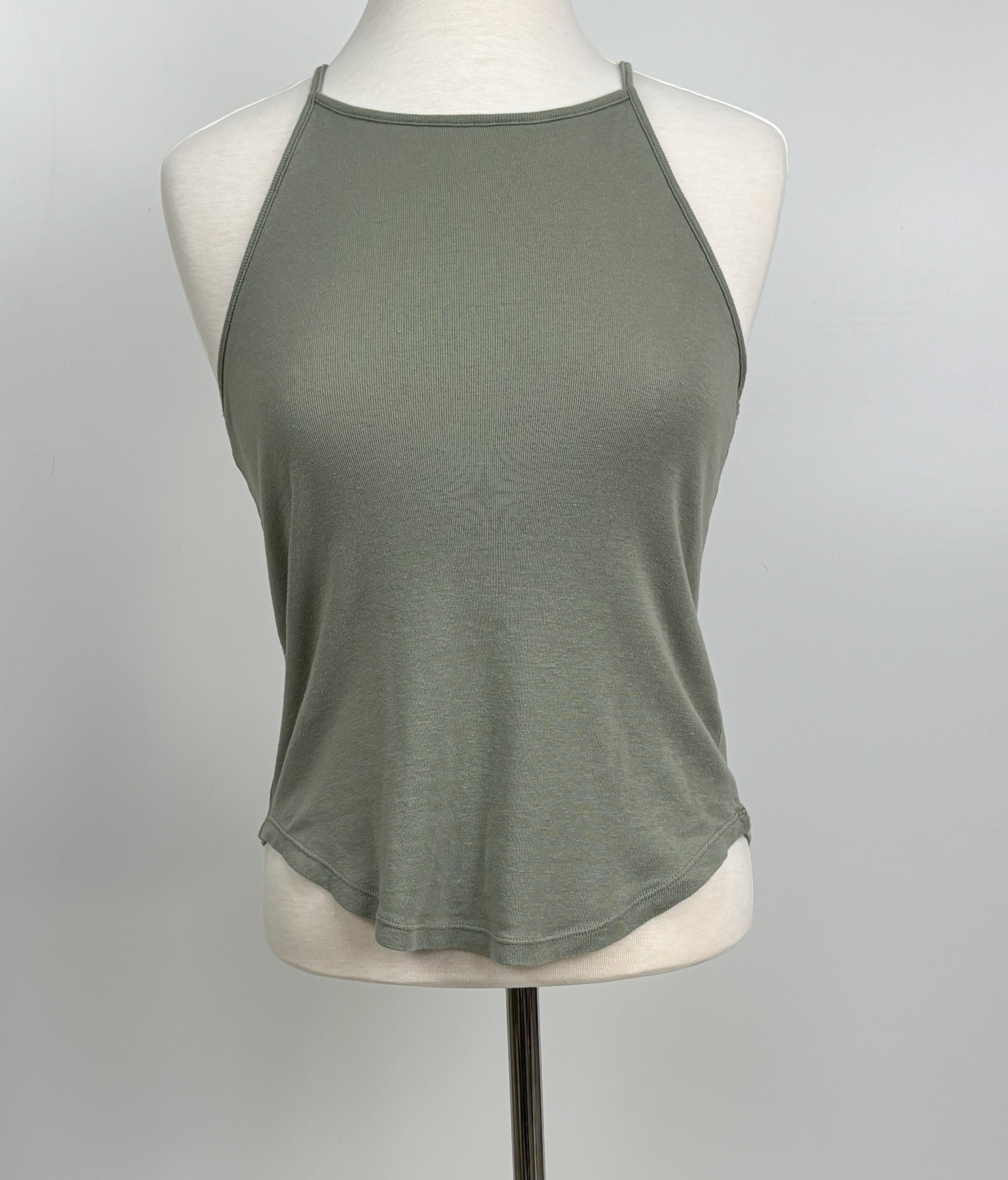 Splendid Women’s Olive Green Halter Tank Top – Size Medium