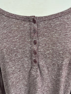 Purple Long Sleeve Henley Top – Size Large