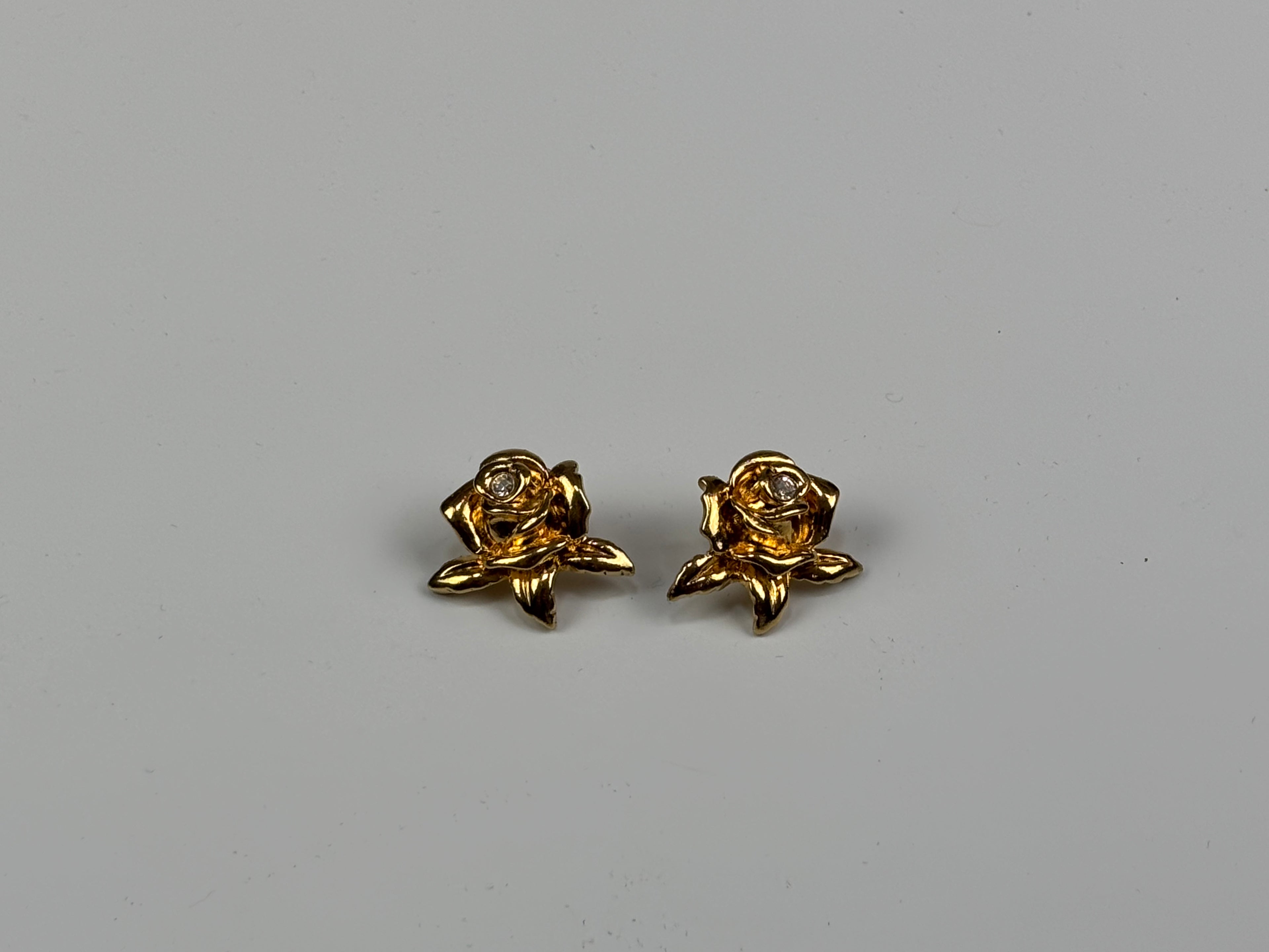 Bold Gold Rose Earrings
