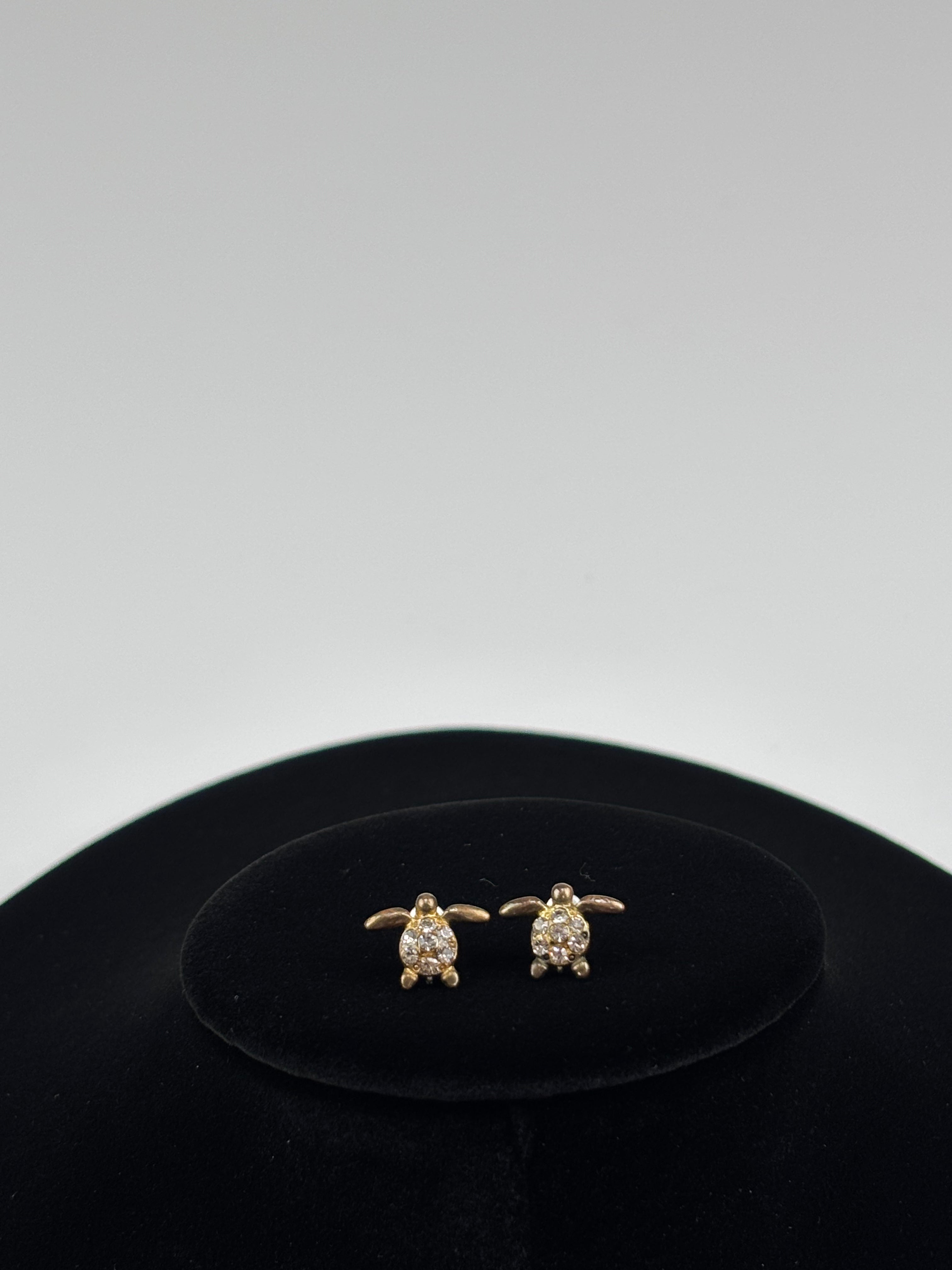 Sparkling Turtle Stud Earrings