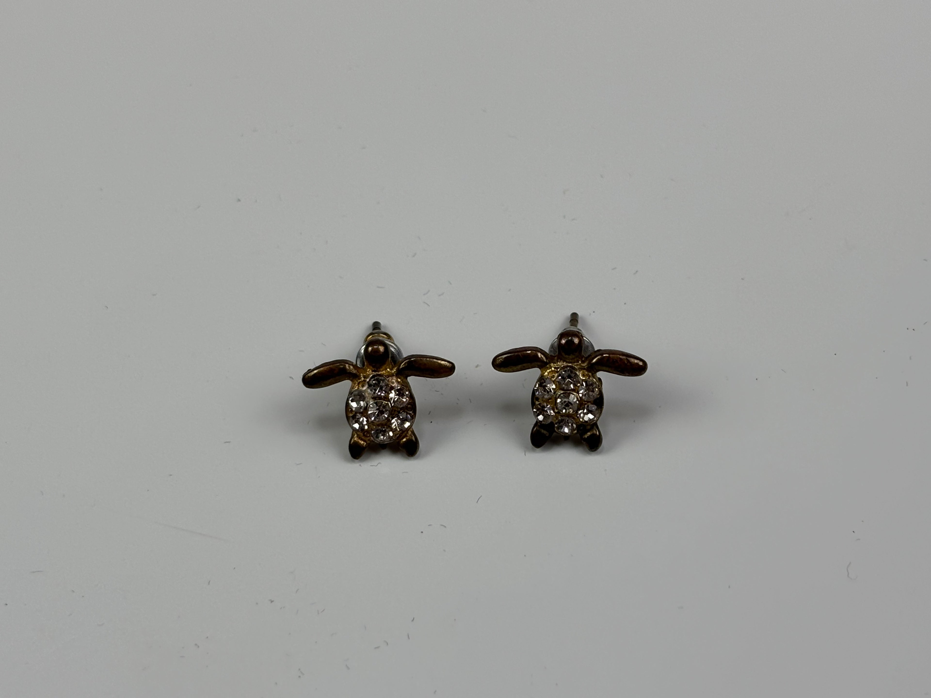 Sparkling Turtle Stud Earrings