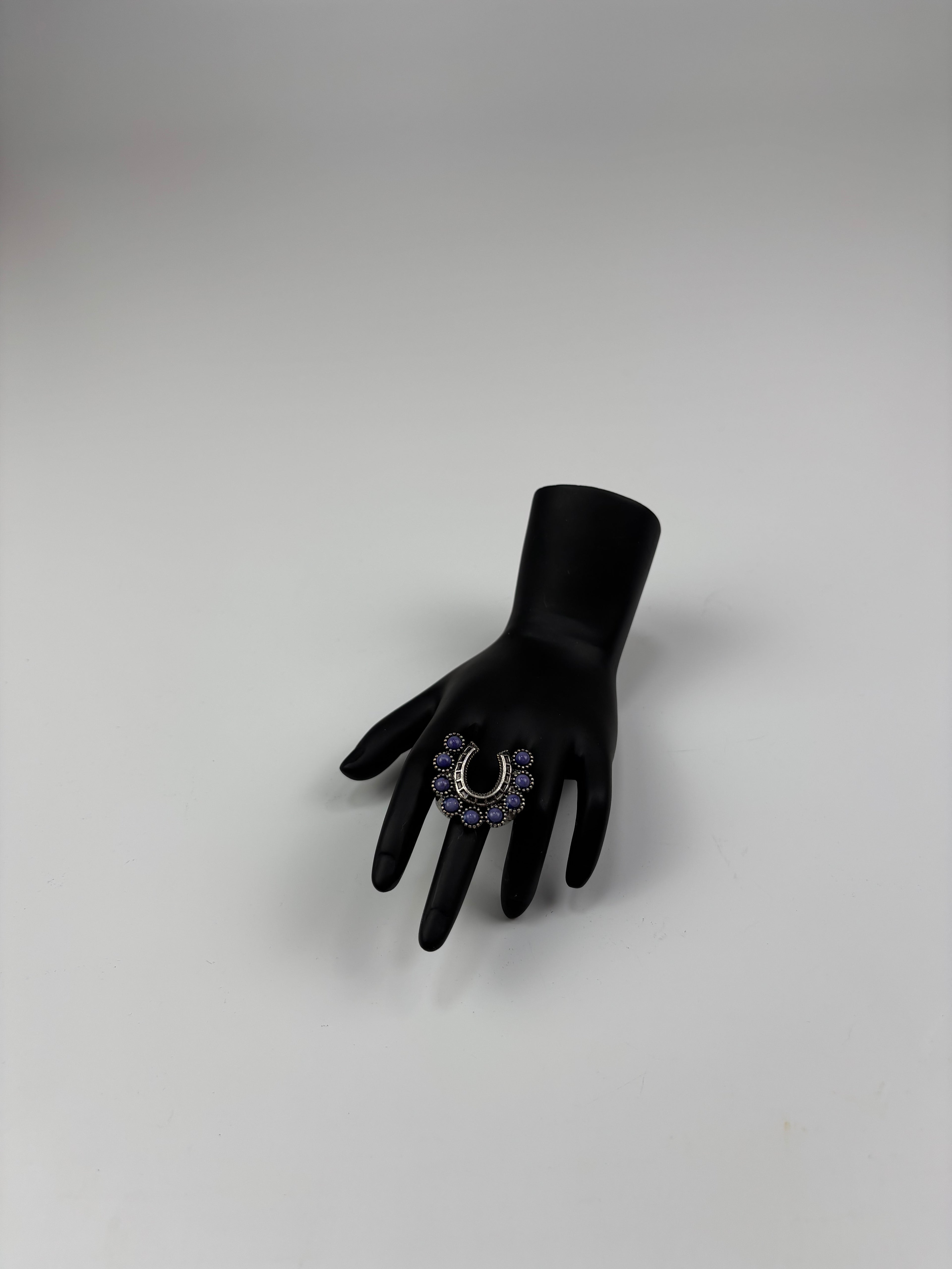 Purple Horseshoe Adjustable Ring