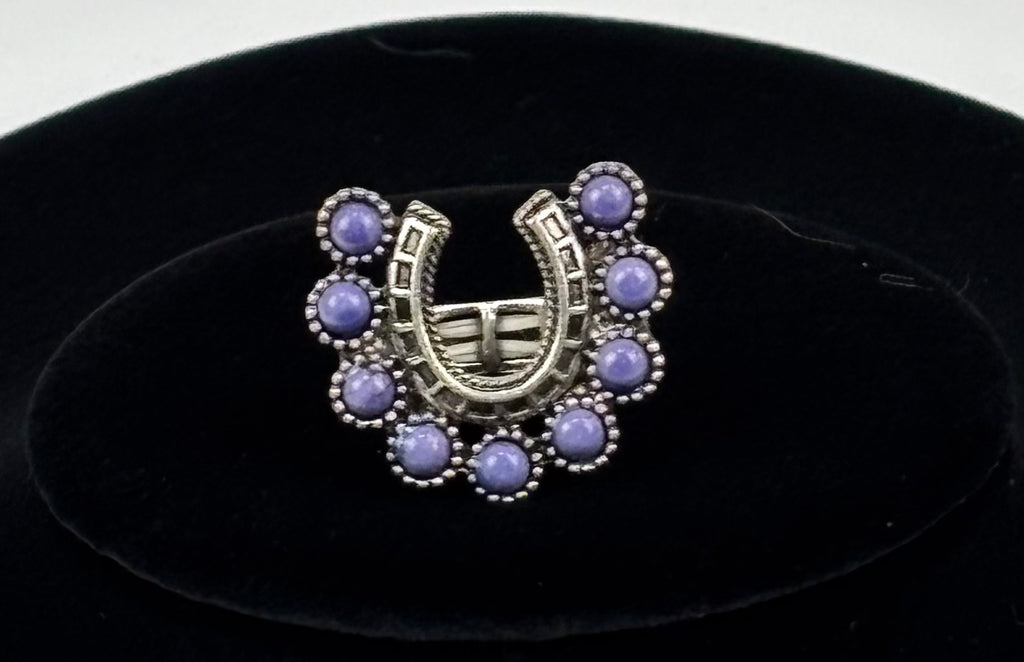 Purple Horseshoe Adjustable Ring