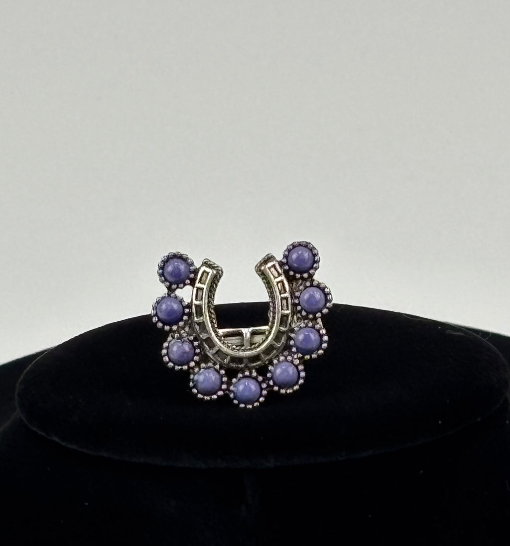 Purple Horseshoe Adjustable Ring