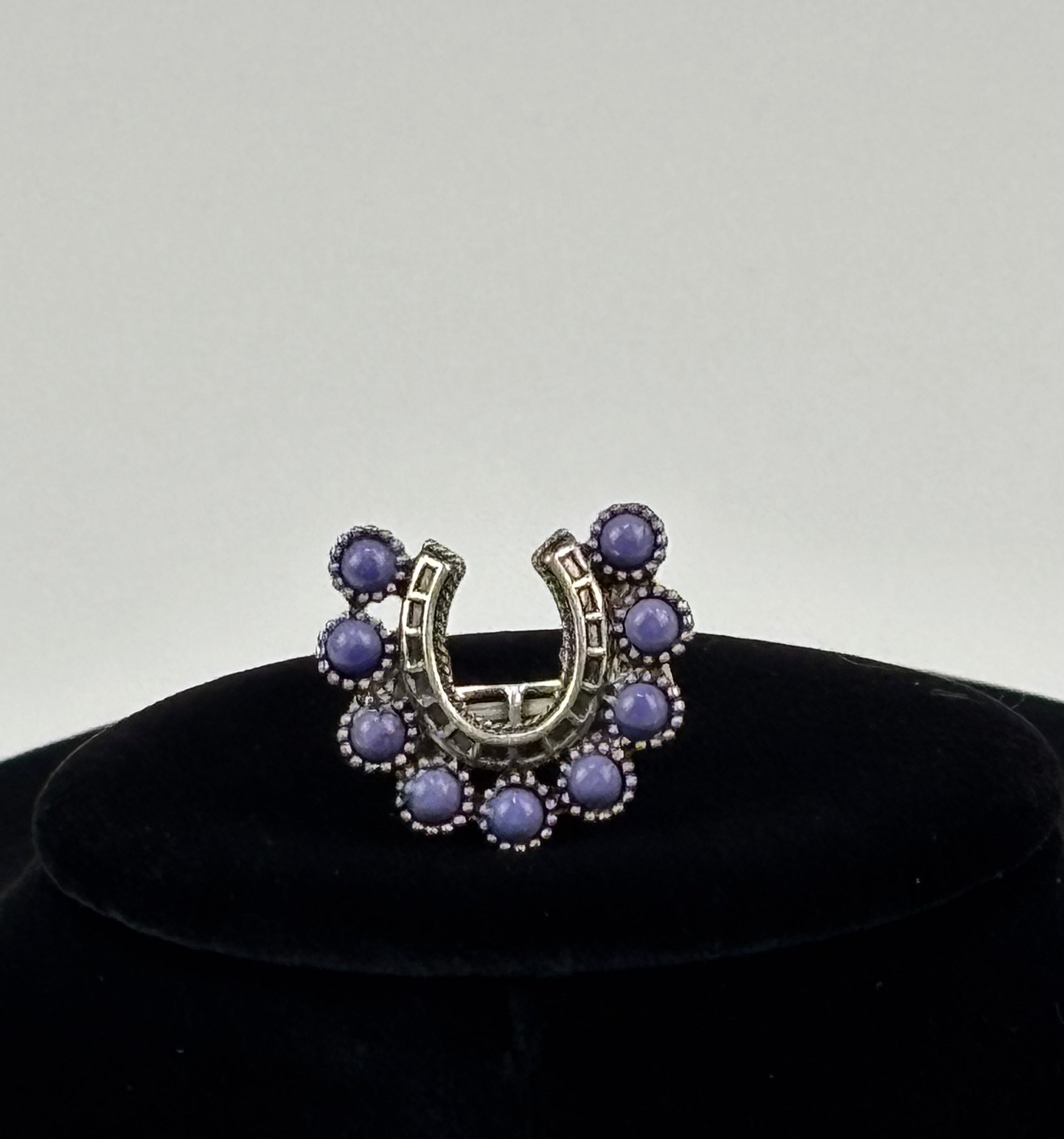 Purple Horseshoe Adjustable Ring