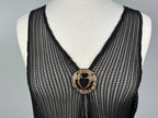 Black Open-Knit Swimsuit Cover-Up – Size L/XL