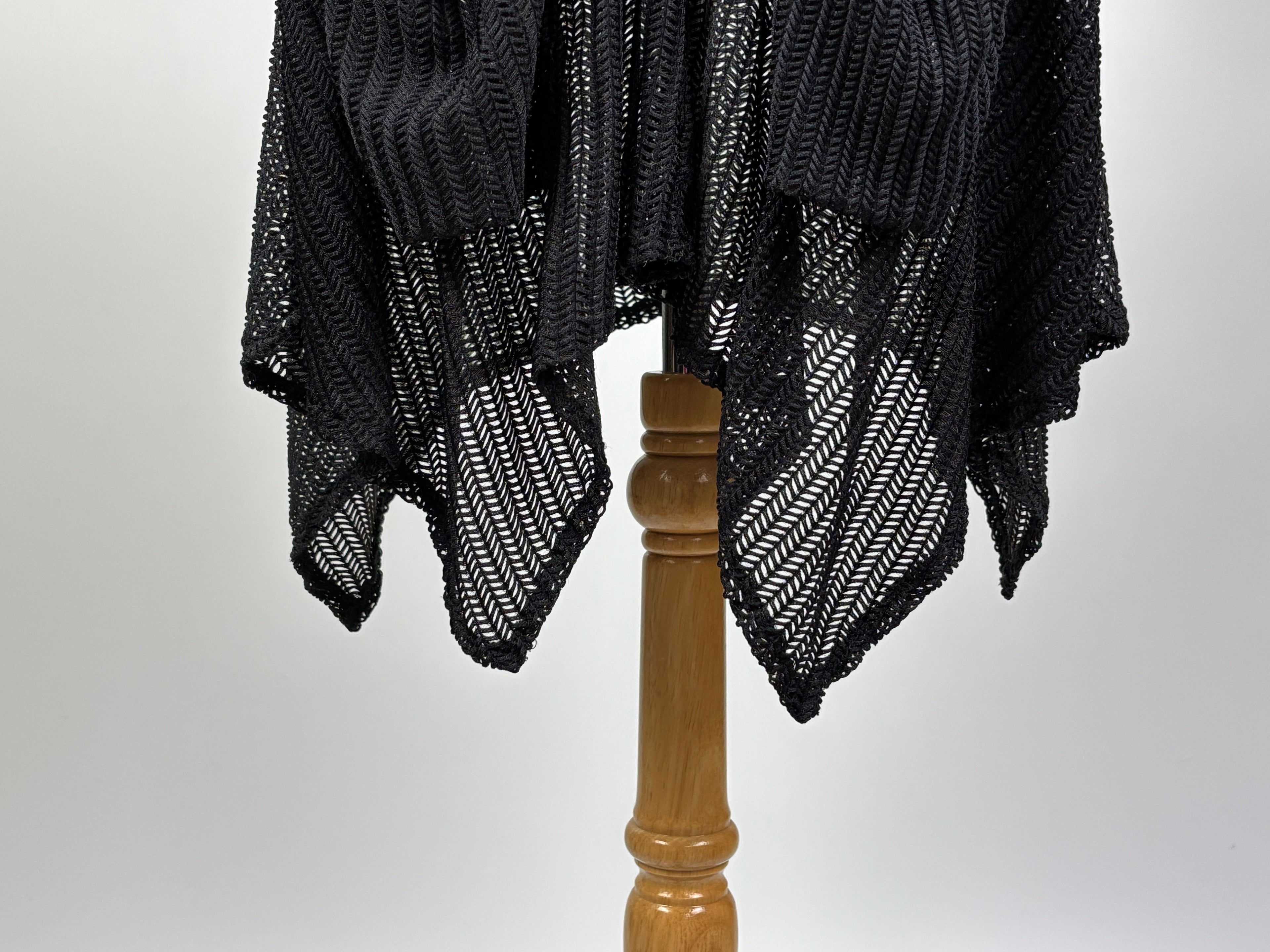 Black Open-Knit Swimsuit Cover-Up – Size L/XL