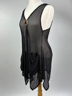 Black Open-Knit Swimsuit Cover-Up – Size L/XL