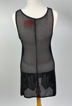 Black Open-Knit Swimsuit Cover-Up – Size L/XL