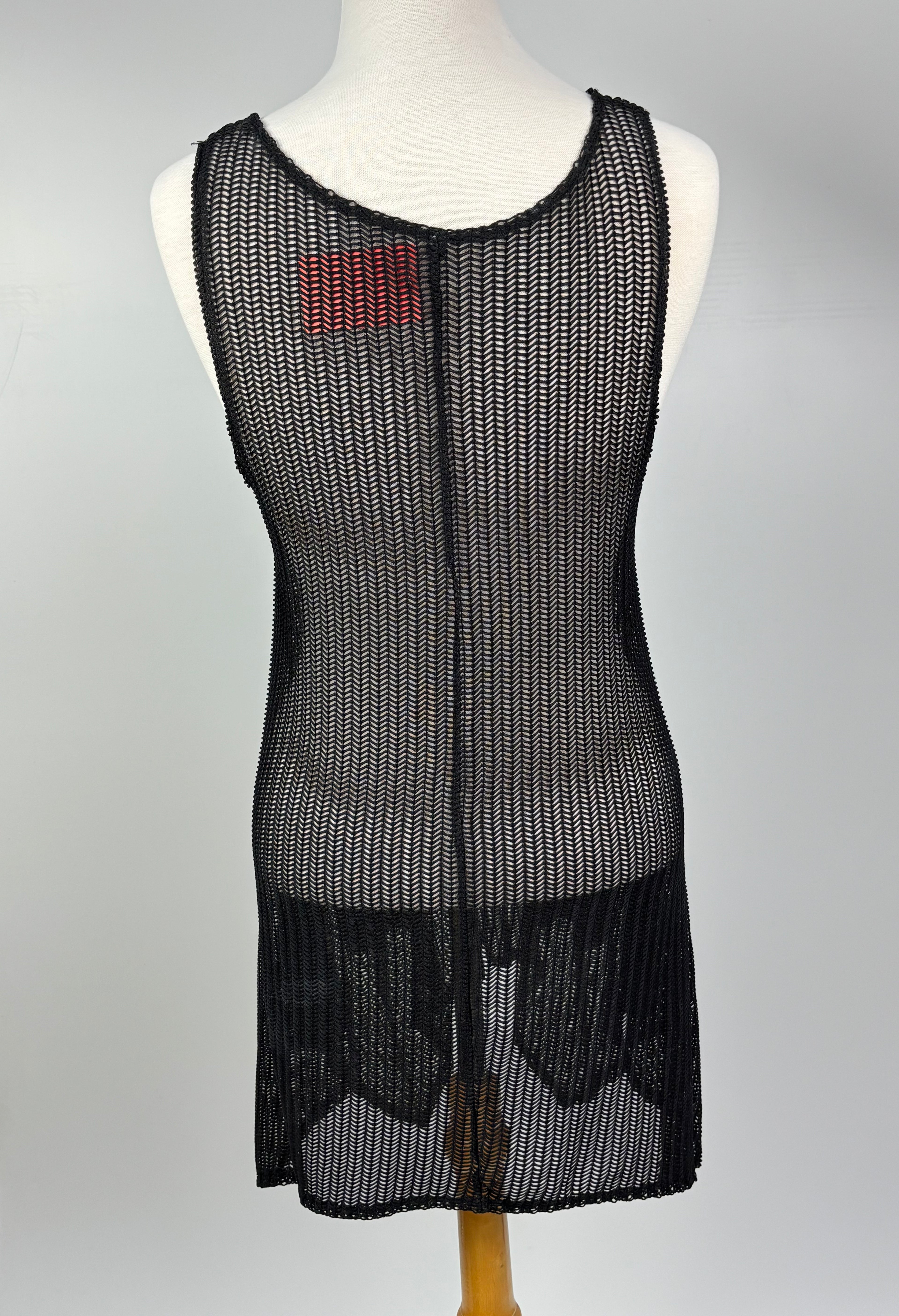 Black Open-Knit Swimsuit Cover-Up – Size L/XL
