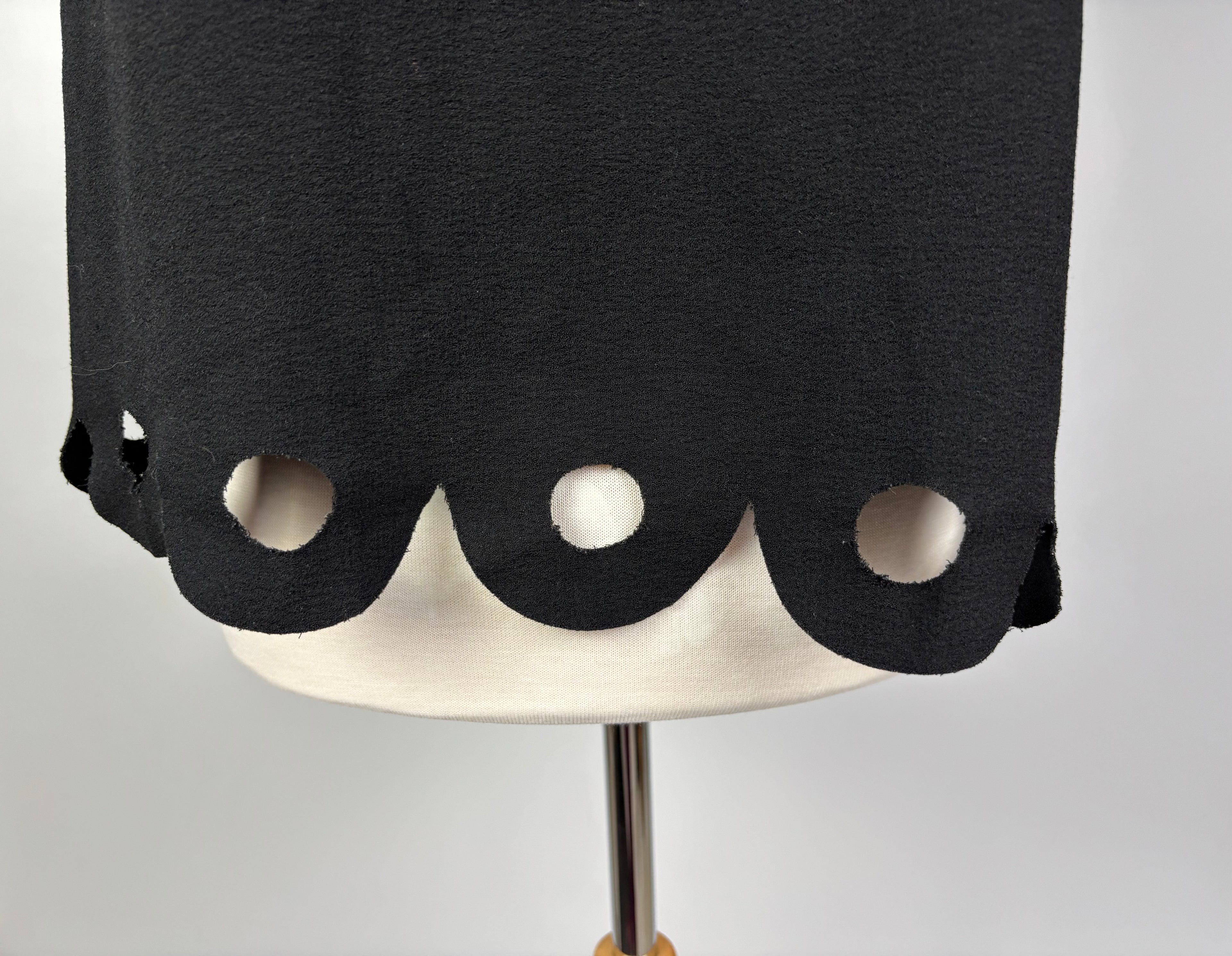 Black Scallop Hem Blouse – Size Large
