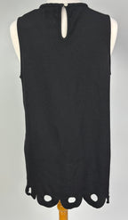 Black Scallop Hem Blouse – Size Large