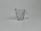 Vintage Pressed Glass Creamer – 4″ Tall, Floral Pattern