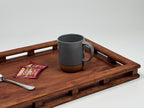 Gray Ceramic Mug with Cork Bottom – 11″ Circumference