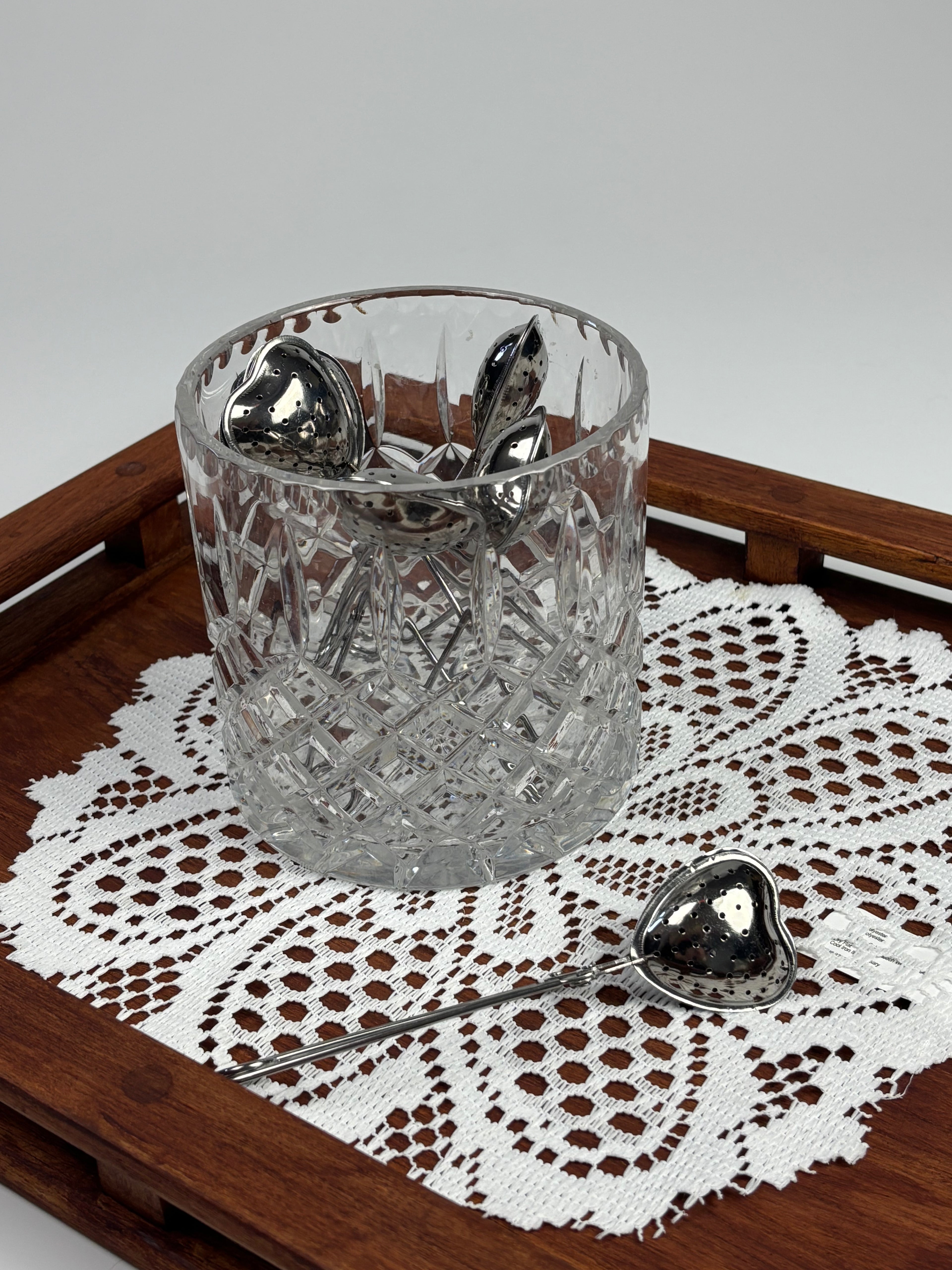 Heart-Shaped Tea Strainer Set – Stainless Steel (Set of 7)