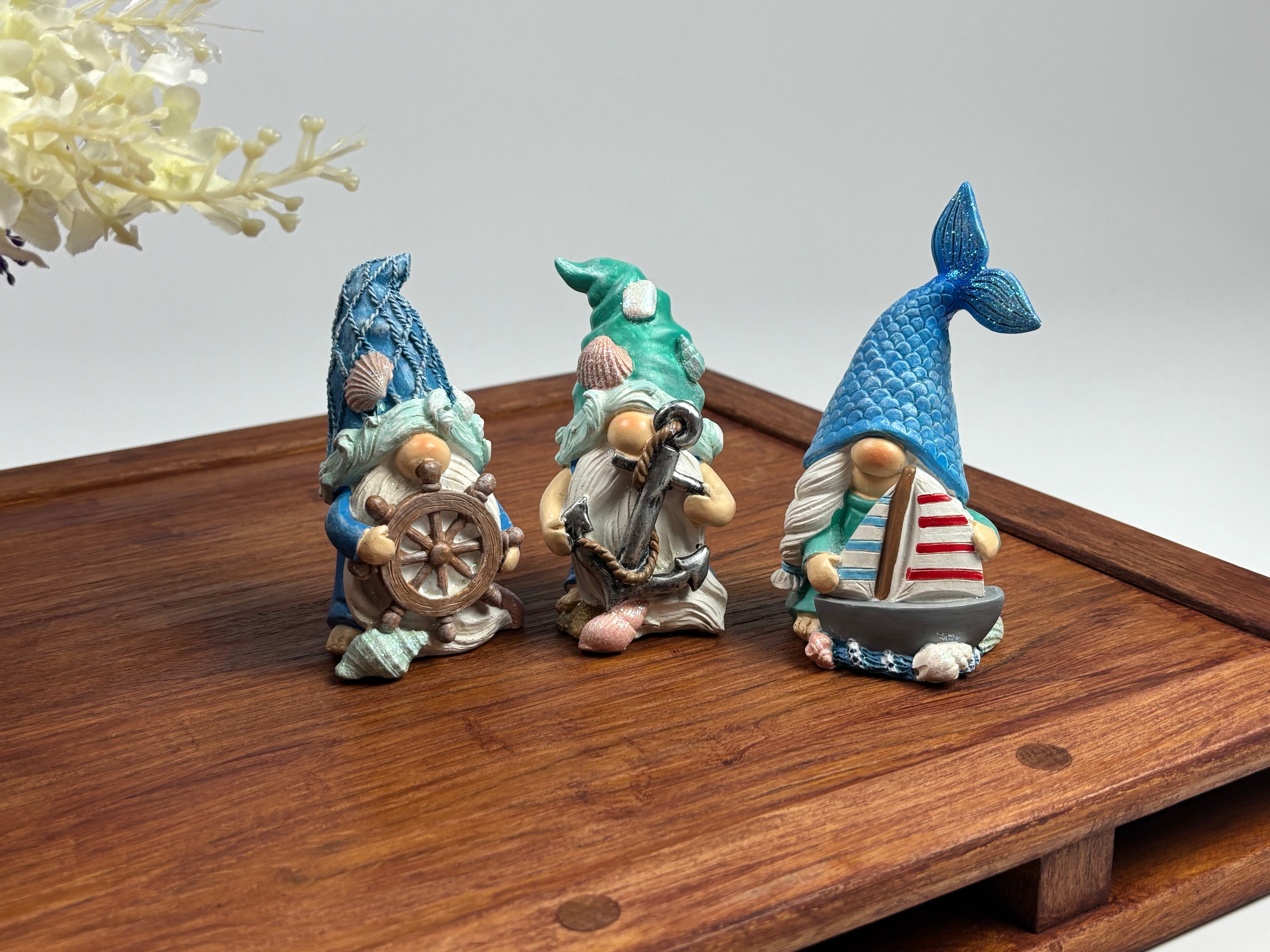 Nautical Gnome Trio – Decorative Figurine Set