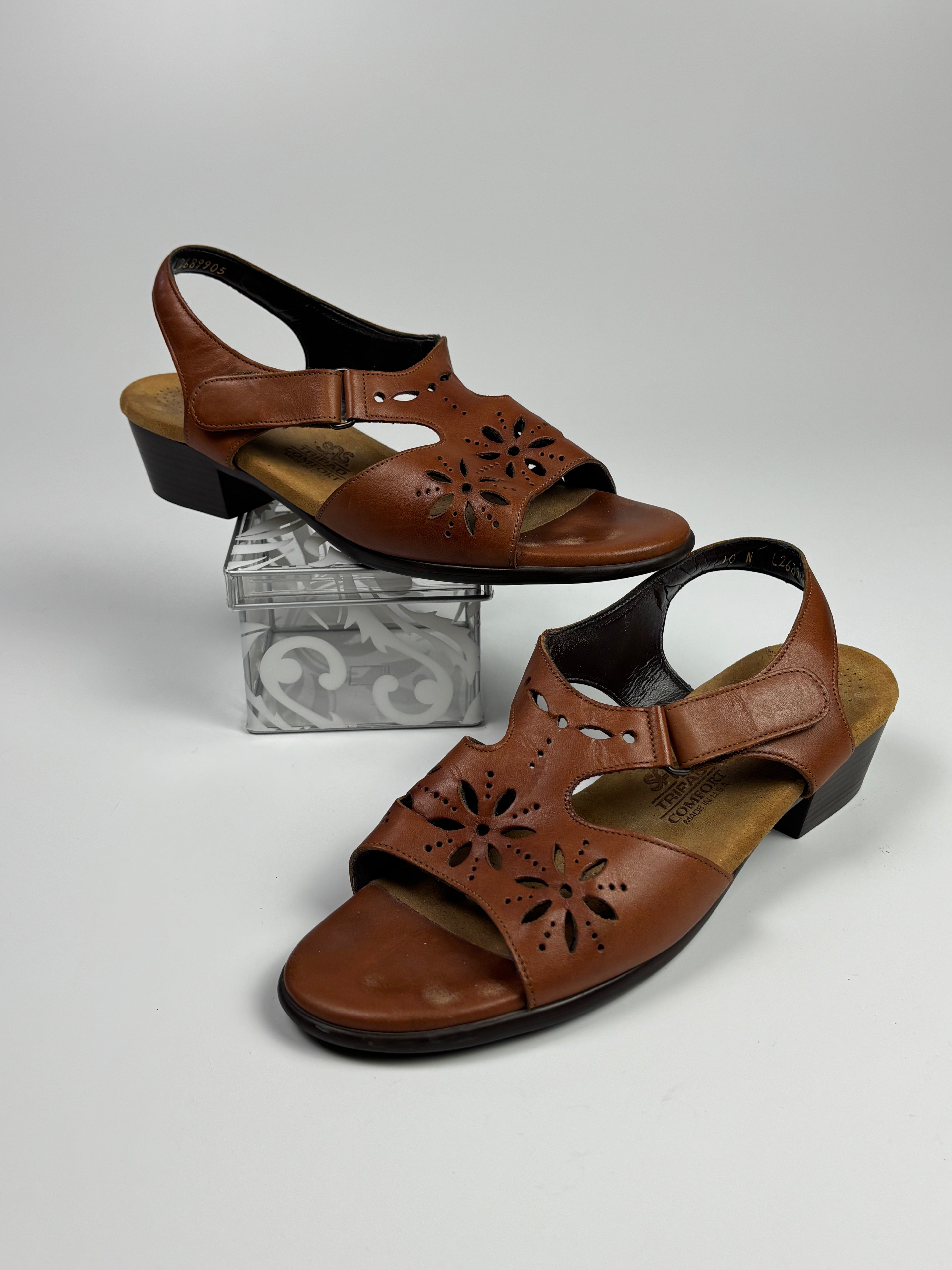 SAS Tripad Comfort Leather Sandals – Women’s Size 10