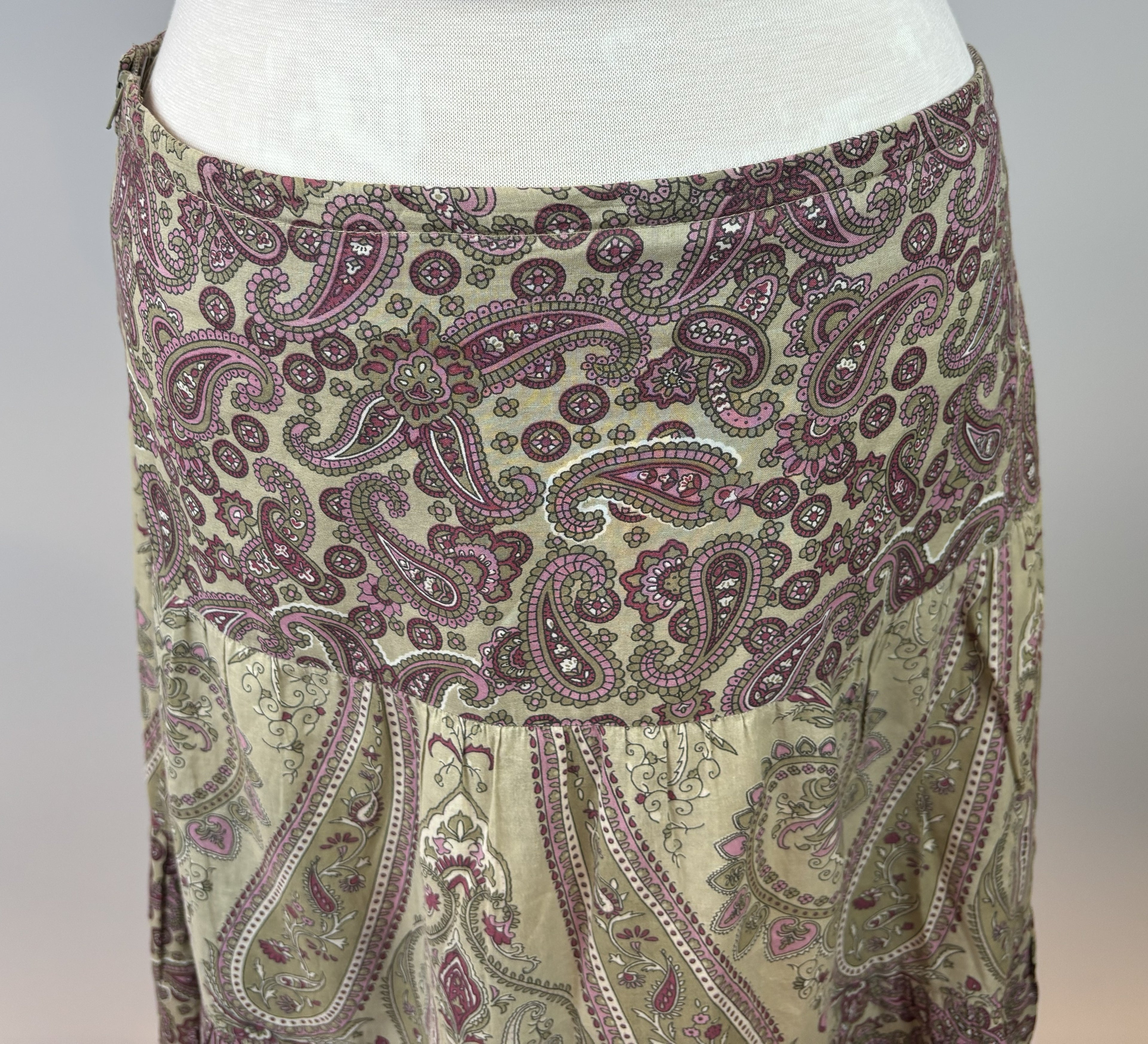 Woolworths Paisley Boho Skirt Size 8 (Hip ~91 cm)