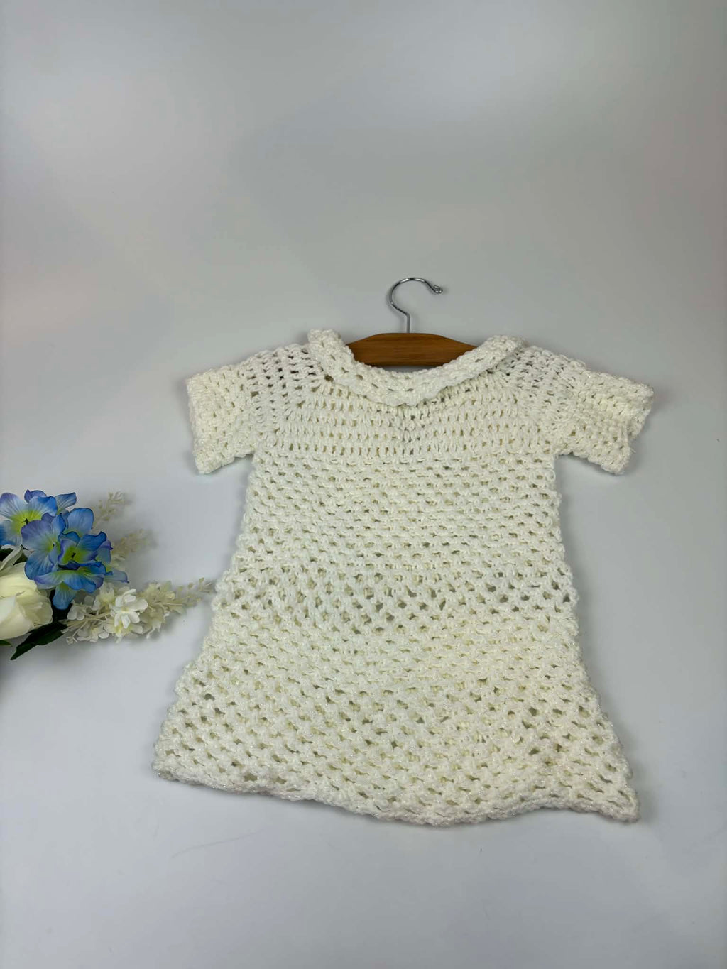 Hand Knit Children’s Dress – Cream