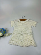 Hand Knit Children’s Dress – Cream