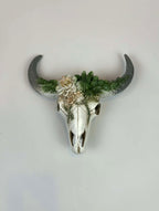 Floral Western Bull Skull Wall Decor- Small!