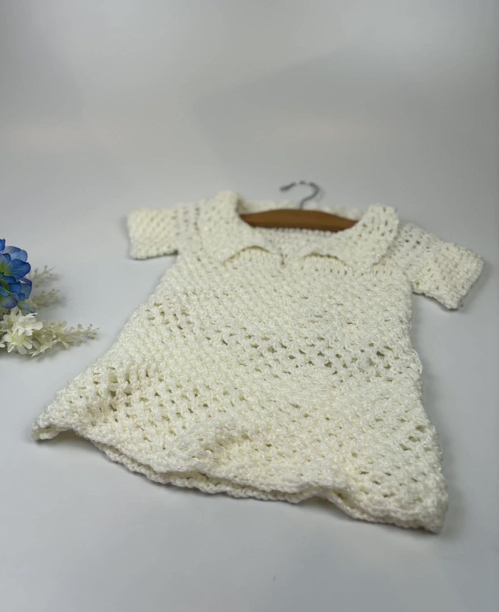 Hand Knit Children’s Dress – Cream